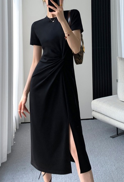 코벤트 블랙 셔링 드레스